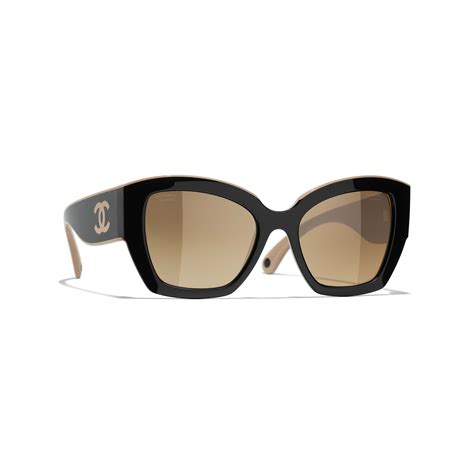 chanel butterfly sunglasses black and beige|chanel 5067 sunglasses.